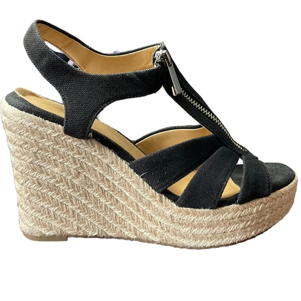 Michael Kors Black Berkley Wedge 7.5